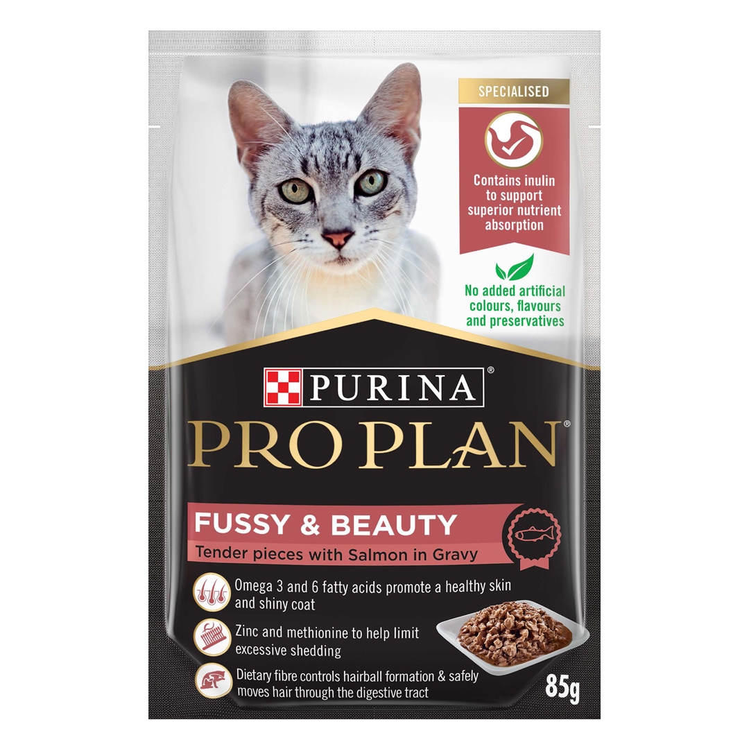 PRO PLAN Fussy Beauty Tender Pieces with Salmon Gravy Wet Cat Food